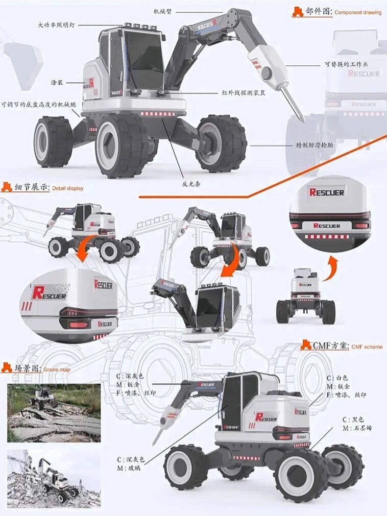 地震救援车设计图片
