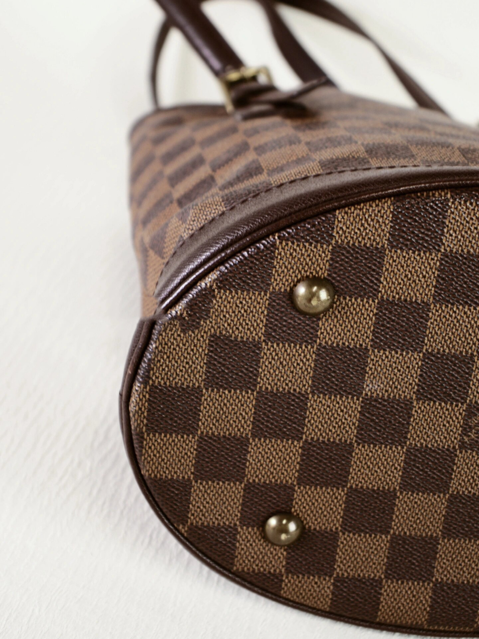 中古包741575151999年lv棋盘格小水桶 lv经典中古水桶子母包