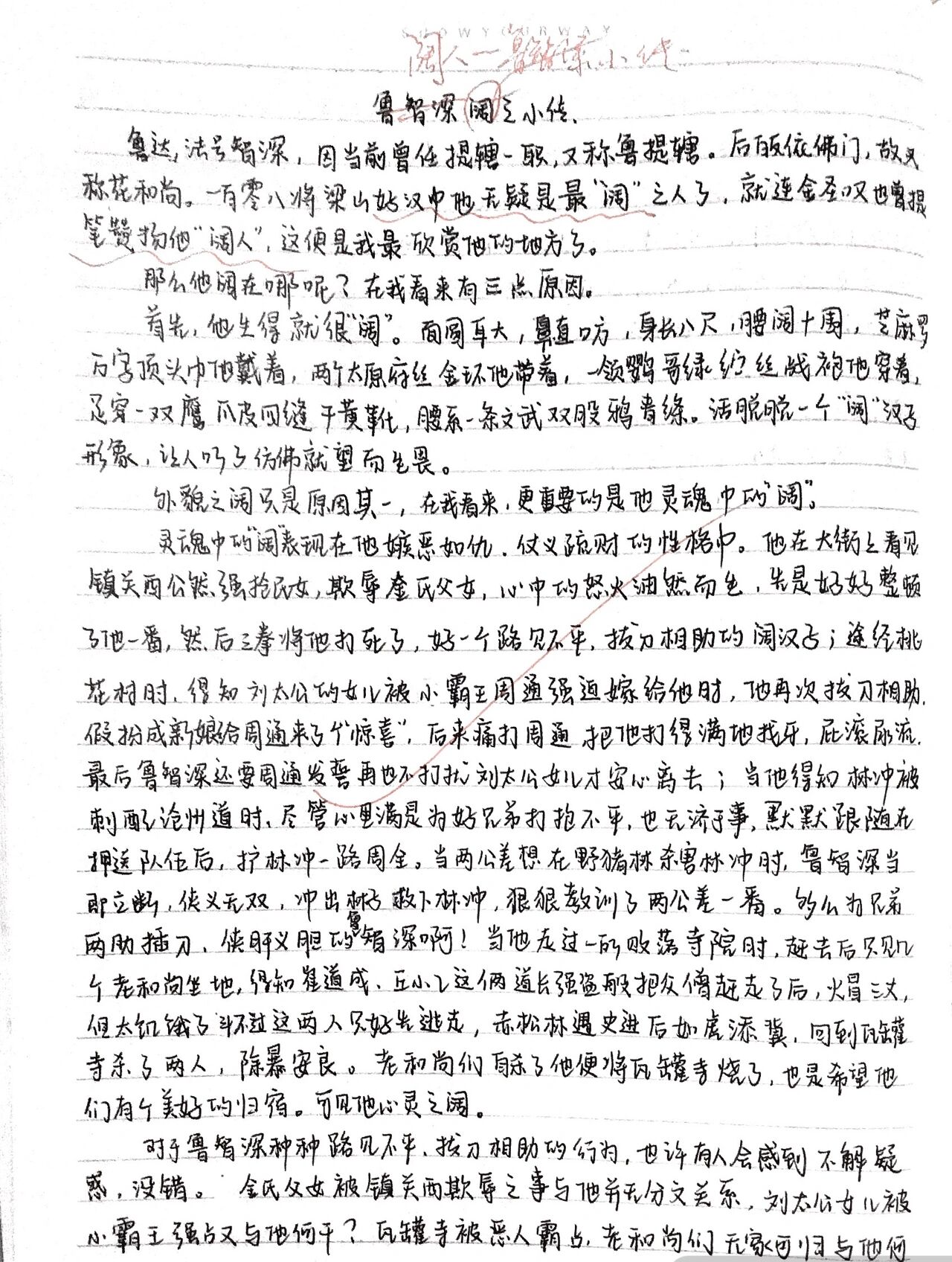 鲁智深的传记300字(鲁智深的人物传记300字)