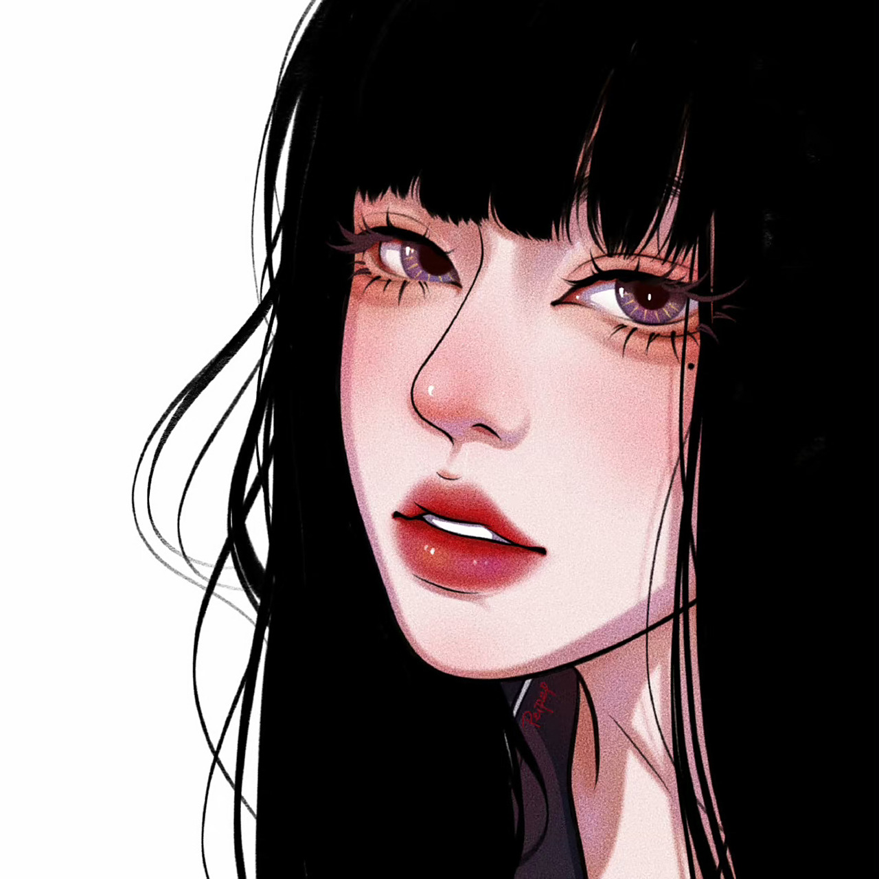 高级清冷手绘动漫女生头像 may i see your heart?(cr:peipep)