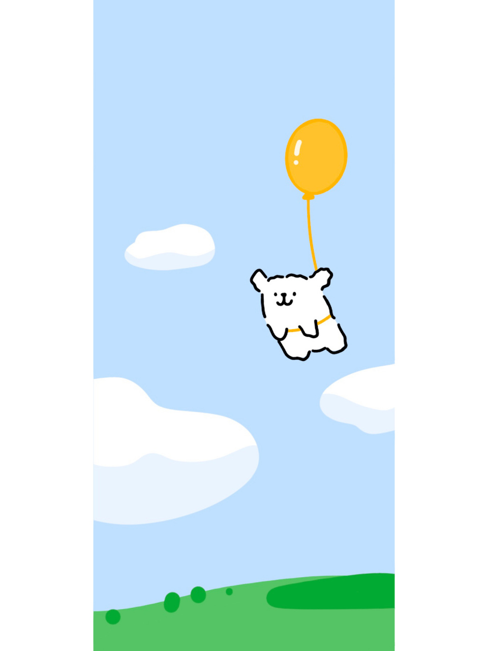 所以画了一个自我感觉比较清新简单的小狗壁纸啦 老样子有需要的姐妹