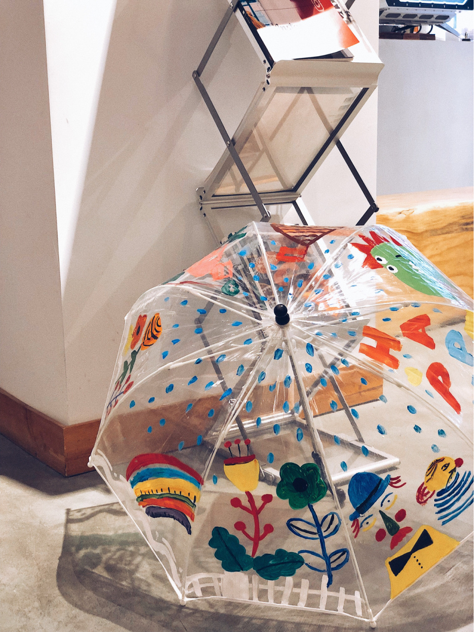 幼儿园亲子手工|幼儿美术96手绘雨伞7415 家里有把透明的儿童伞