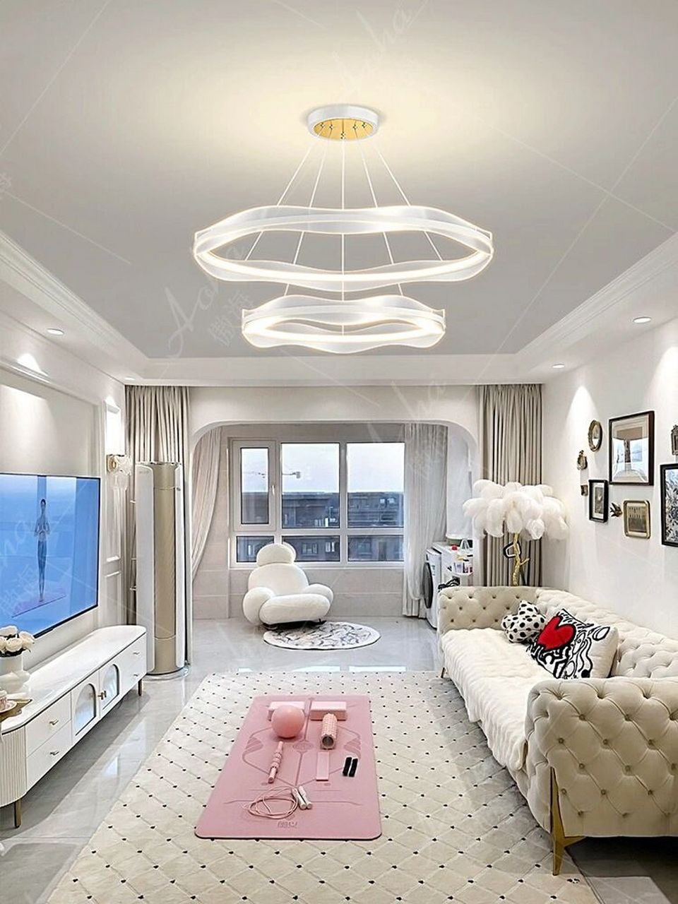 天花板级别客厅吊灯,绝美 客厅吊灯简约现代大气北欧水晶大厅主灯2022