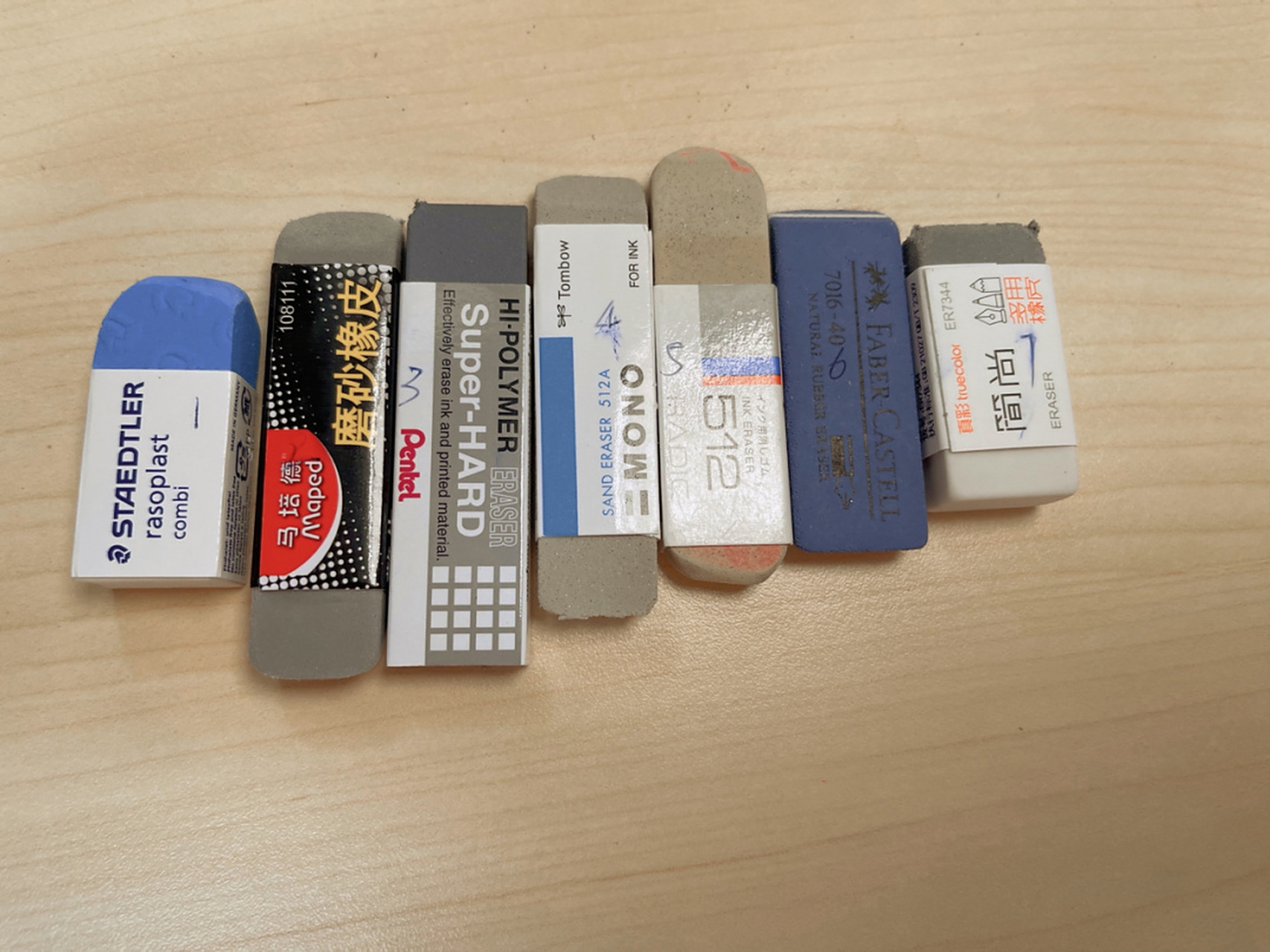 钢笔字橡皮擦,水笔写字笔橡皮擦 1和3号胜出,1号可用在纸张薄的纸上