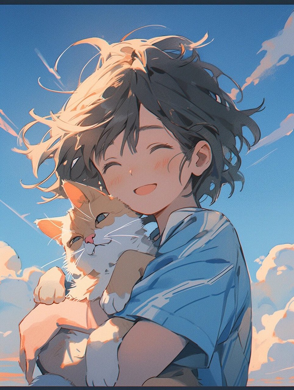 扁平风插画# #治愈系漫画# #动漫女生头像# #可爱头像# #动漫情侣