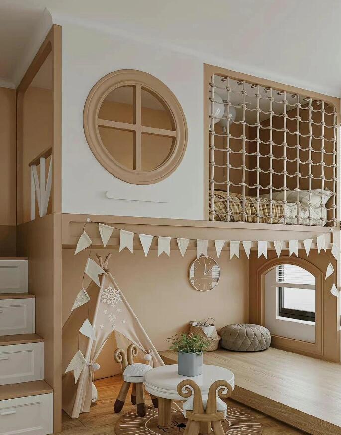 小户型二胎家庭必备!儿童房上下床设计!