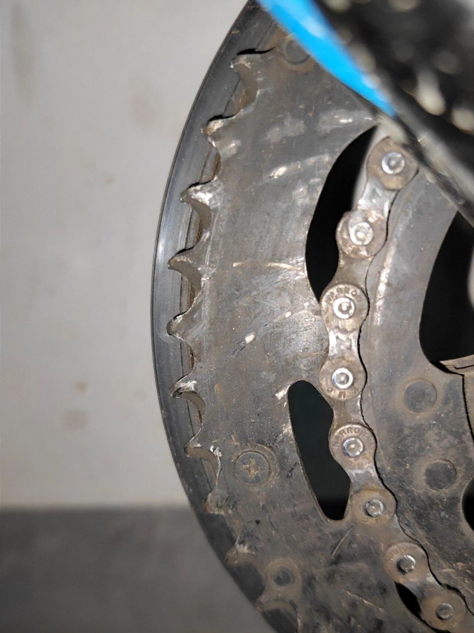 公路车牙盘磨损程度 我都没有想到 昨天看了牙盘价位,禧玛诺378一个