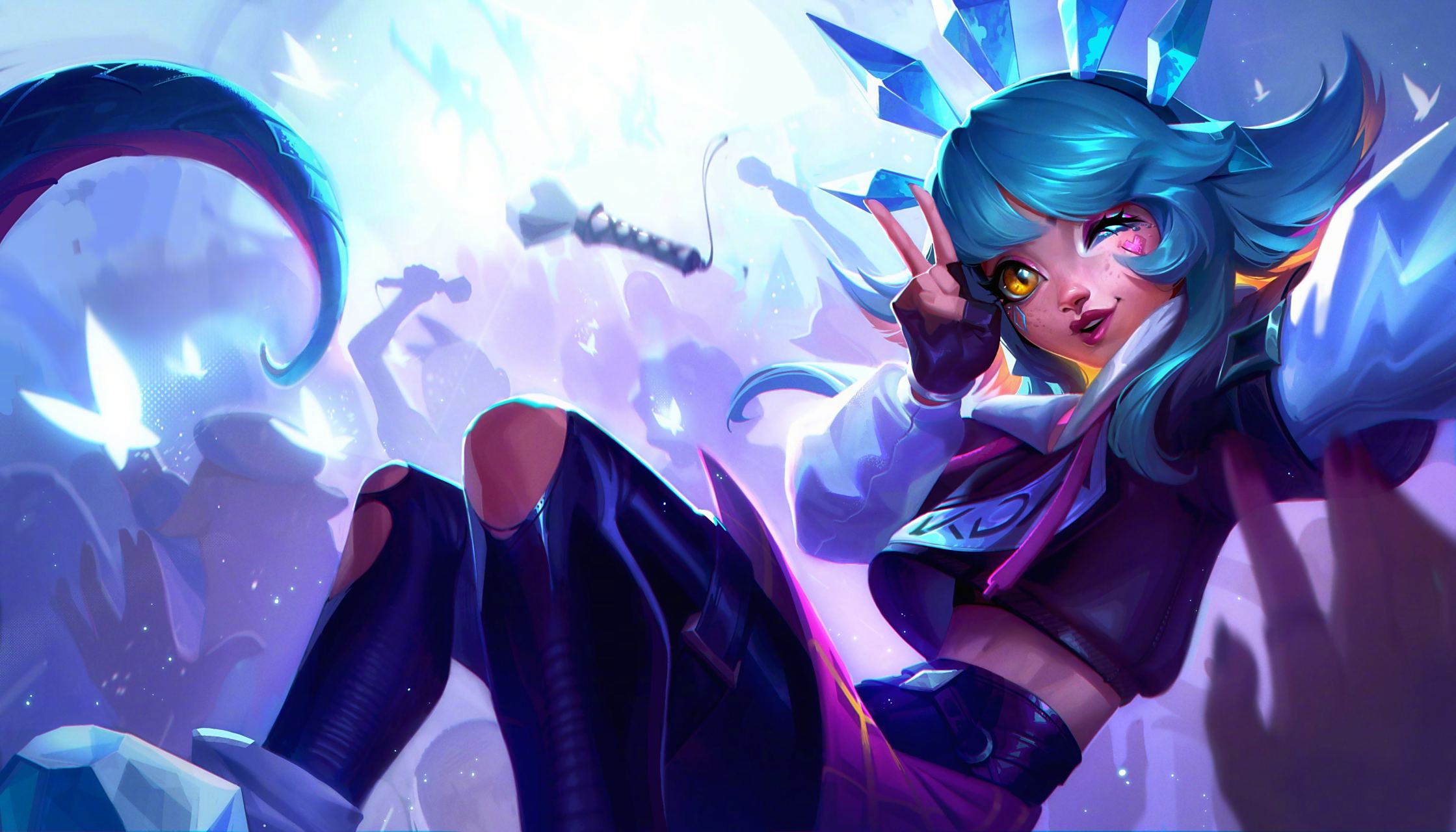 莉莉娅 原画草稿】设计师oriaarts分享了云顶原创皮肤k/da 莉莉娅的