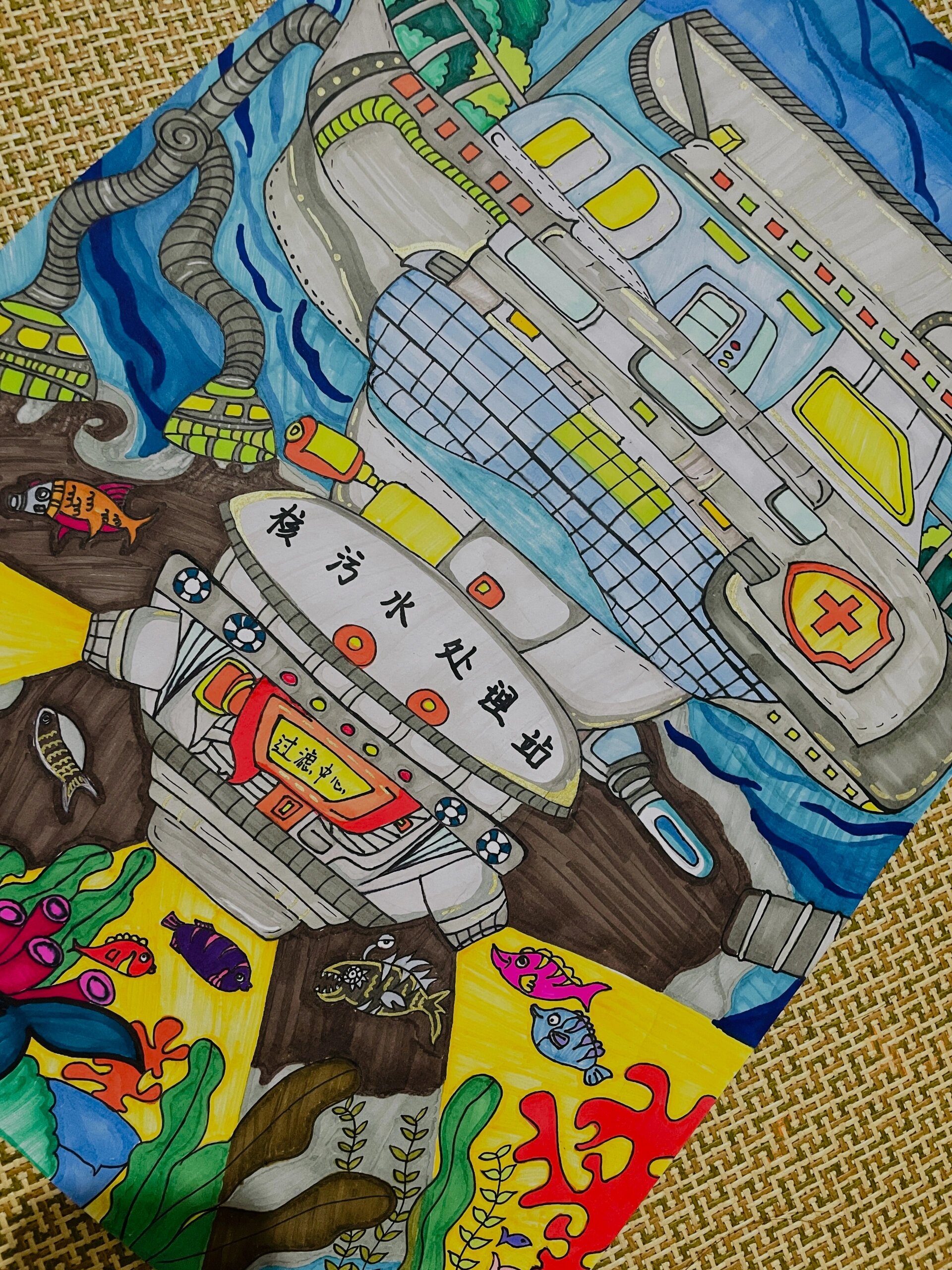 海洋科技画——海洋净化 海洋科技画