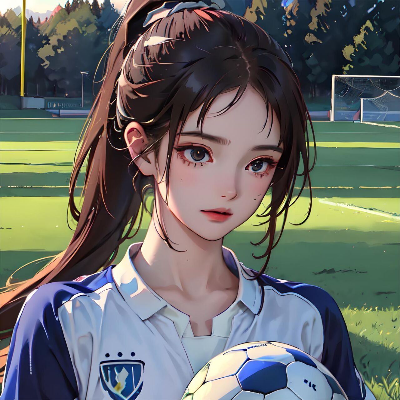 女生头像丨足球少女,跨越绿茵,勇往直前