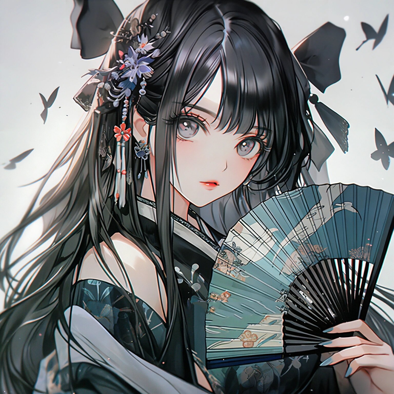 古风情侣头像|扇子一出,清凉一夏!