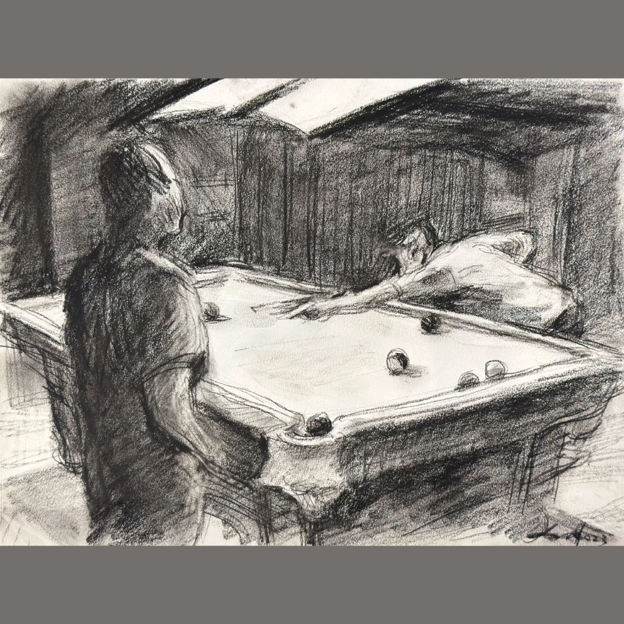 14岁台球厅速写