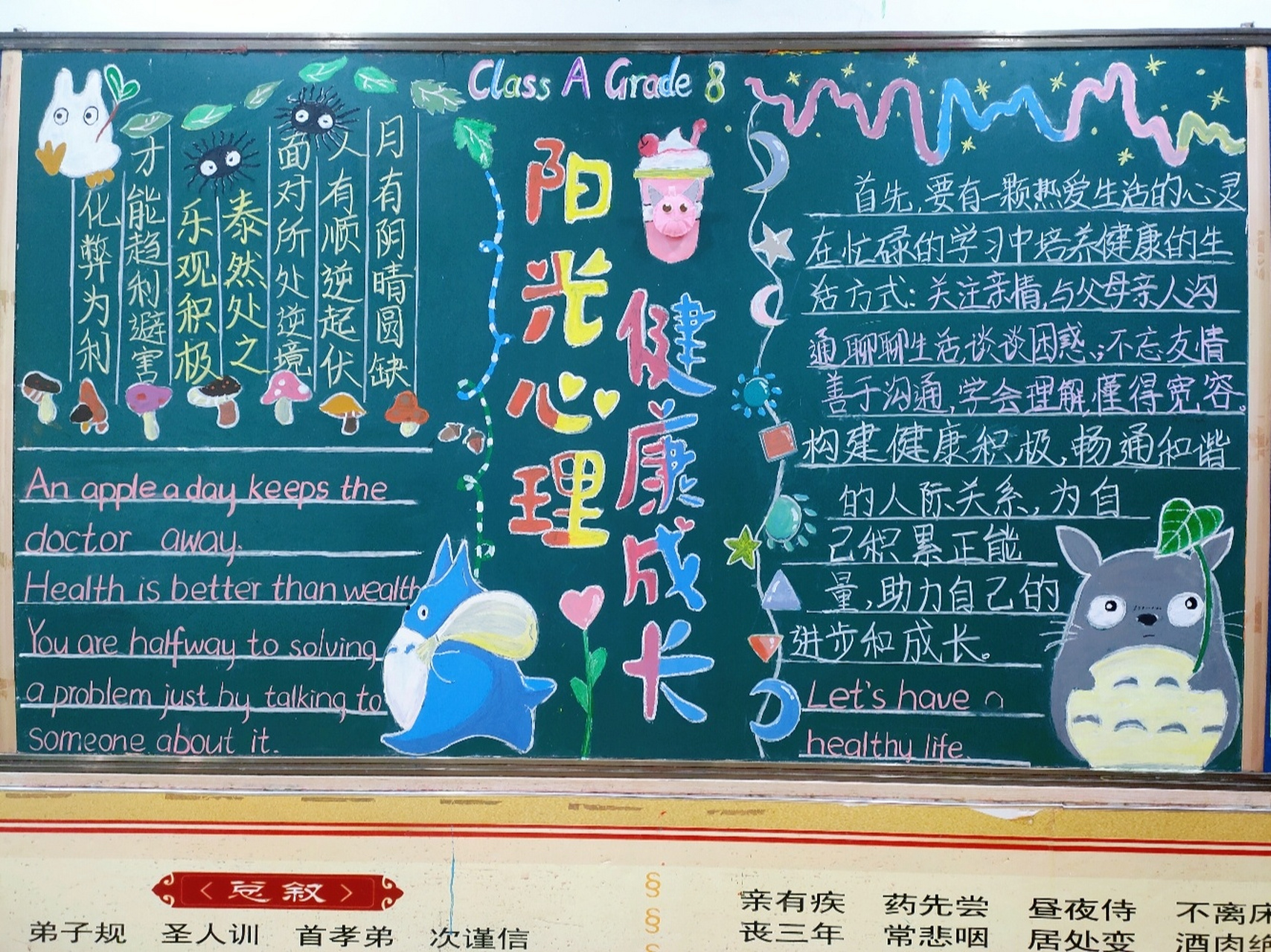 阳光心理【黑板报】 是totoro