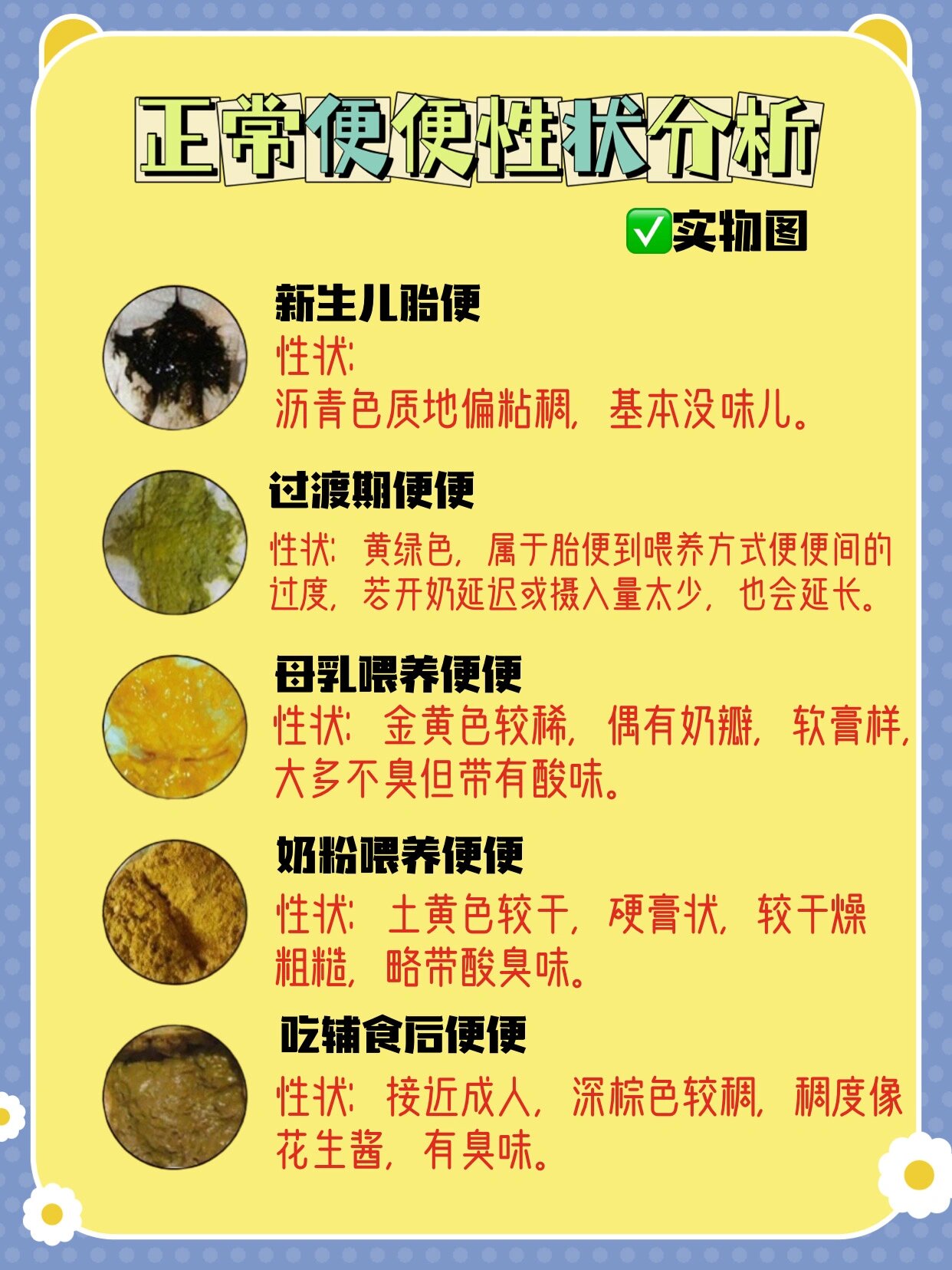 宝宝便便性状12种图图片