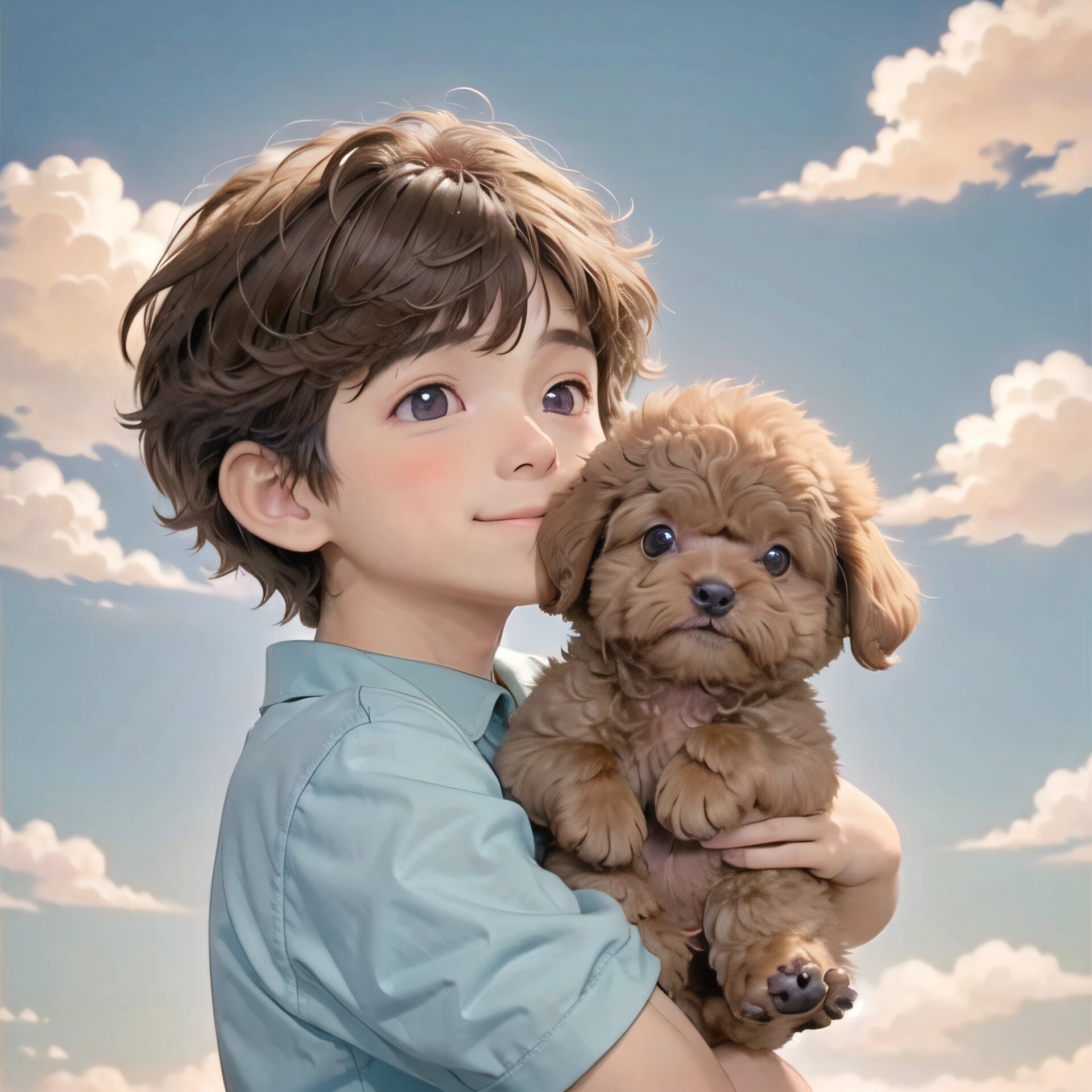 情侣头像 宠物合照系列之泰迪