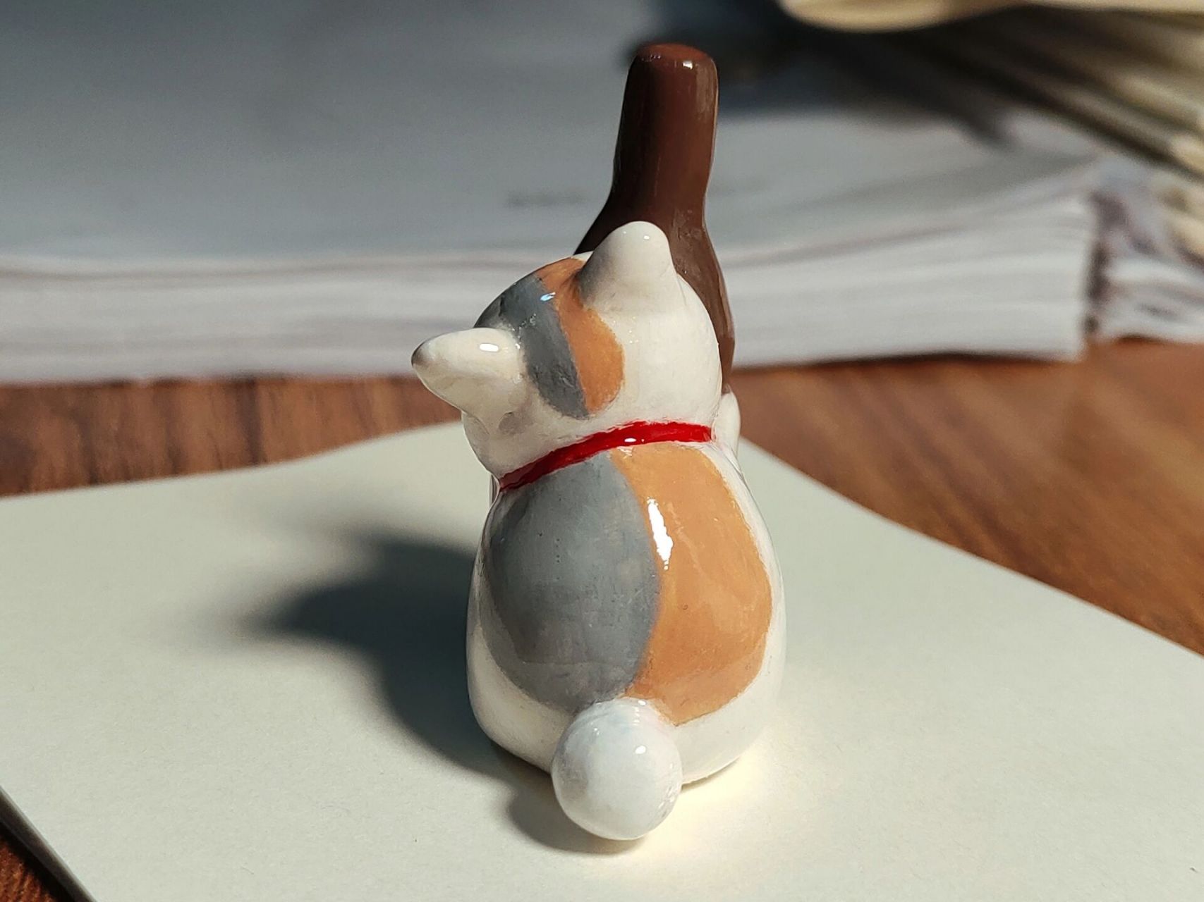 石塑黏土95‖猫咪老师又背着夏目出来喝酒 石塑黏土捏一只胖乎乎又