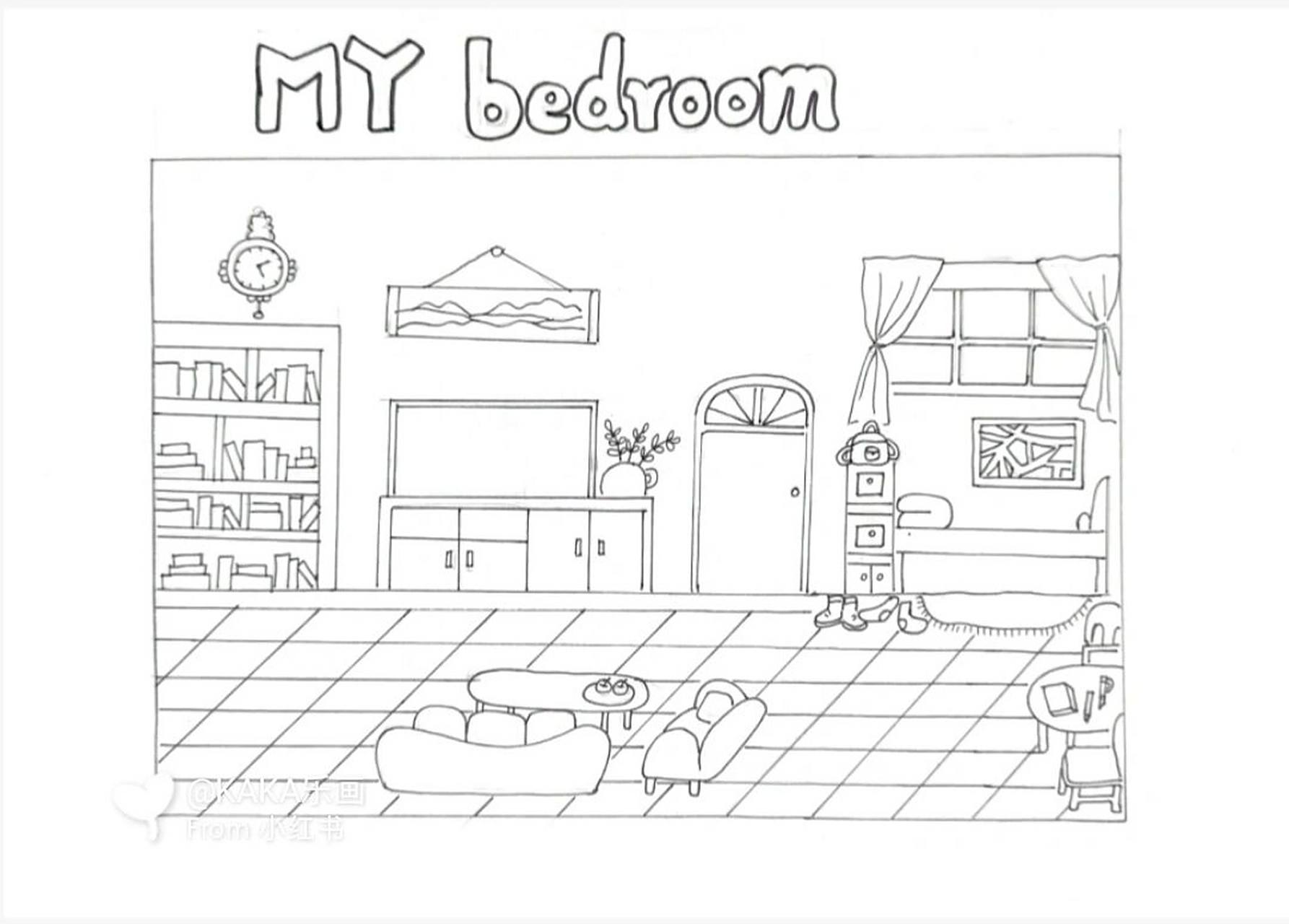 英语手抄报# #布置自己的小房间# #英语手抄报# #寻找小红书绘画大神