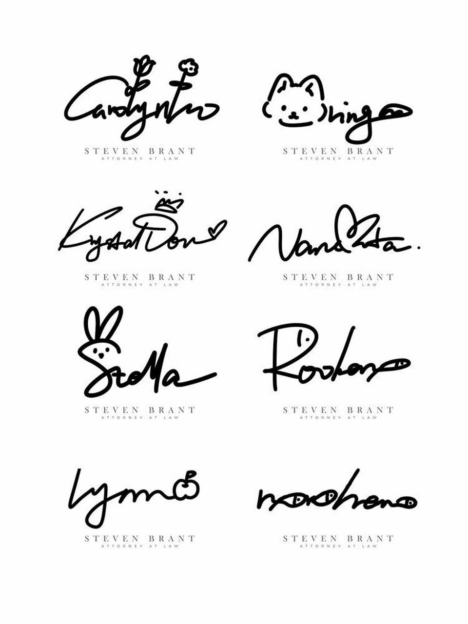 你留名我设计个性英文签名水印设计 ##签名设计