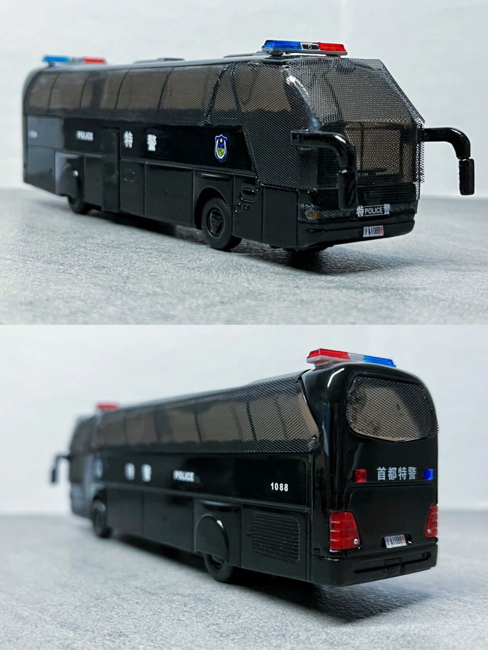 1/64 北方尼奥普兰 特警运兵巴士 依据图三原型车,全车加装铁丝防爆网