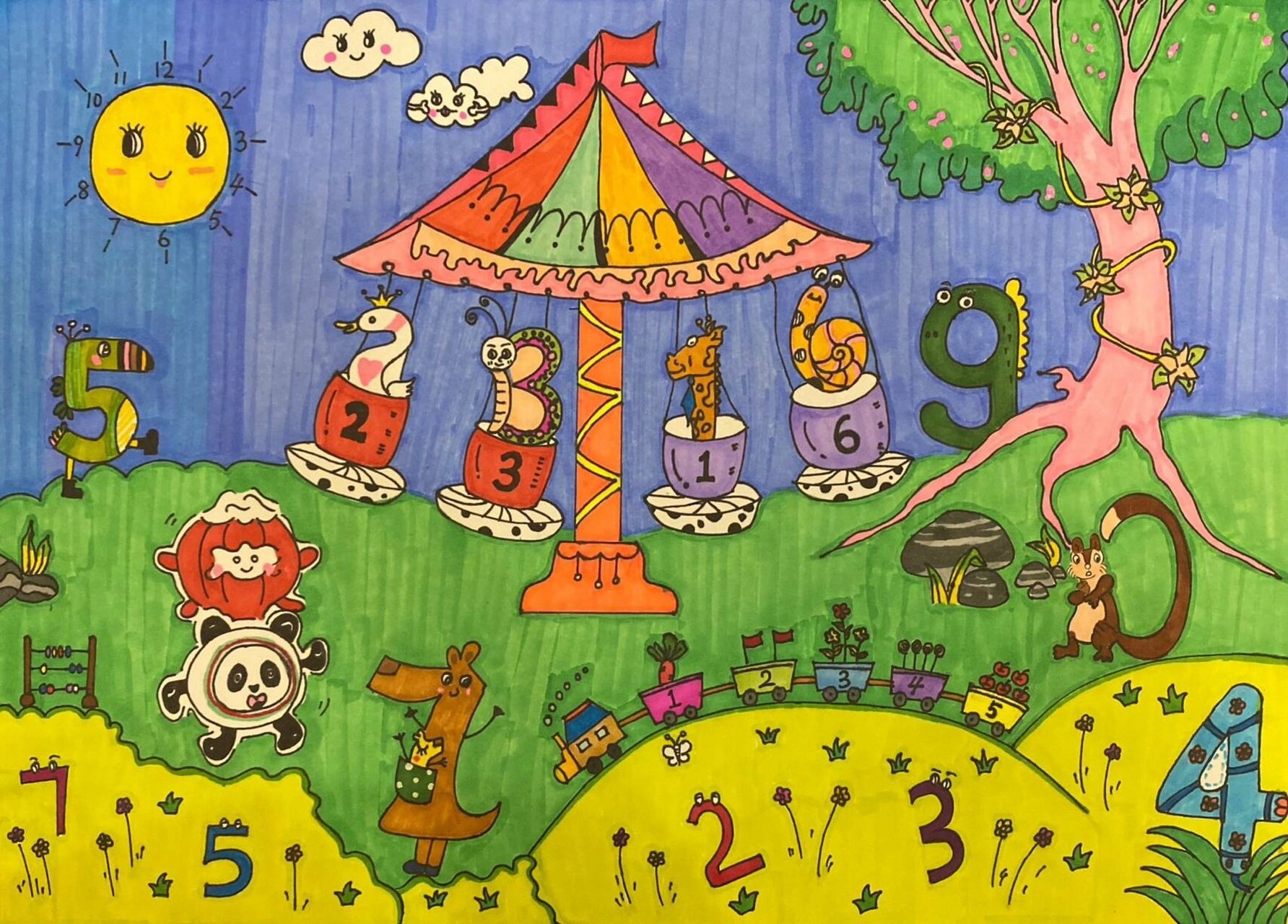 创意数字画 参考其他优秀作品完成的
