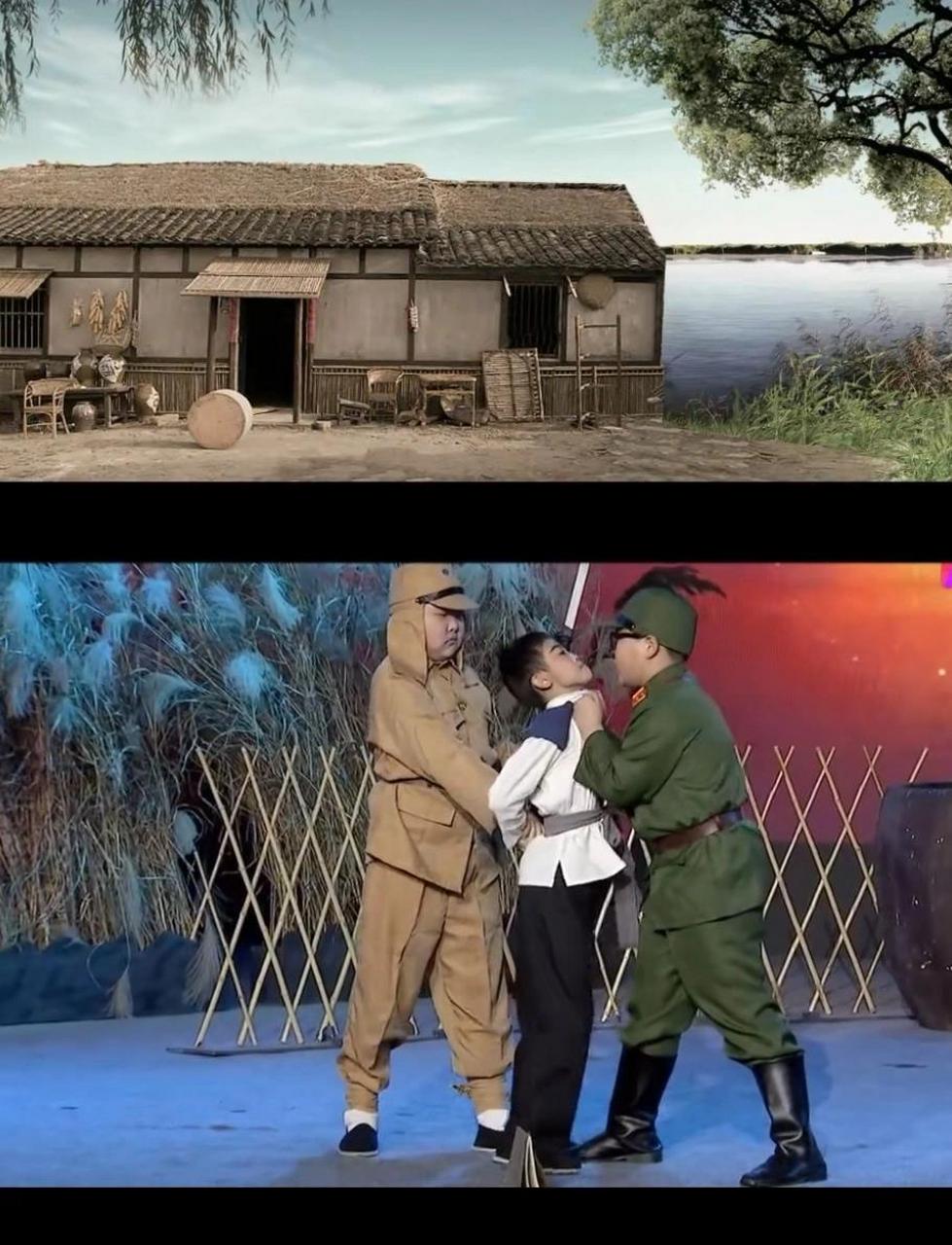 小英雄雨来课本剧 包含剧本台词,背景视频,音乐,表演视频