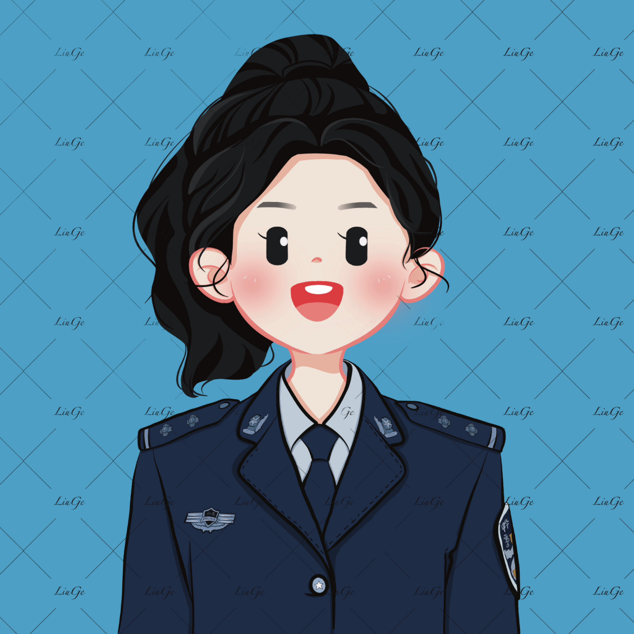 活力满满的民警小姐姐