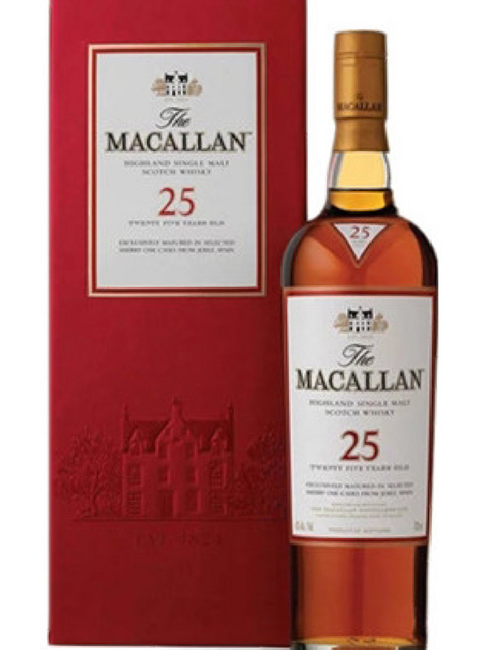 25年雪莉桶红盒 单一麦芽威士忌 macallan 25 years old sherry oak