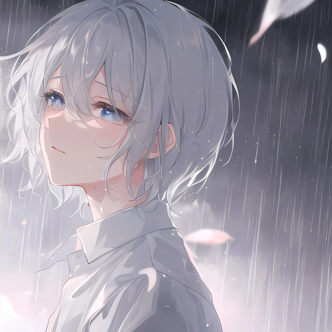 哭泣的雨夜丨清冷系男生头像