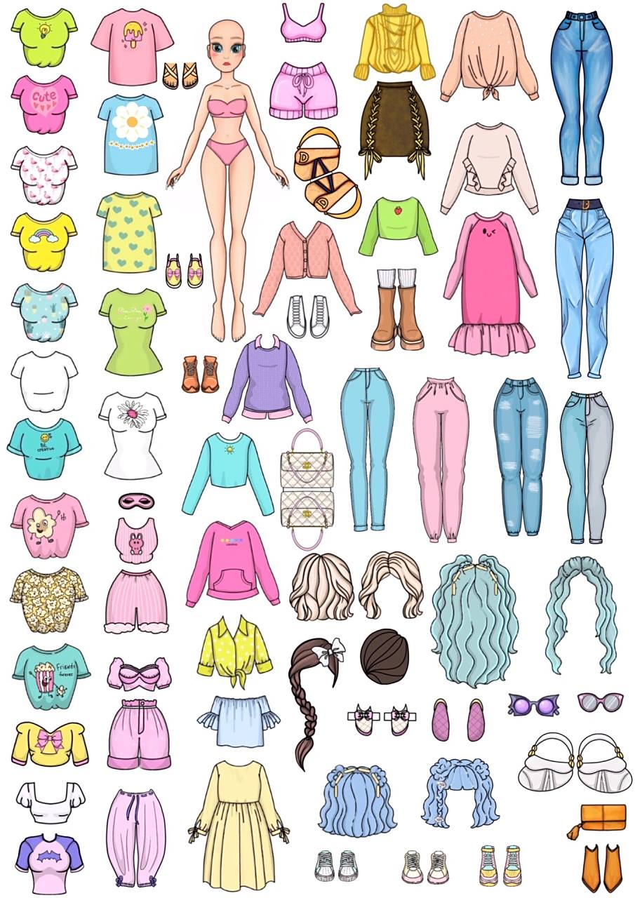 换装娃娃换装贴纸素材更新,主页更多,做起来 不更新的时间都在带娃