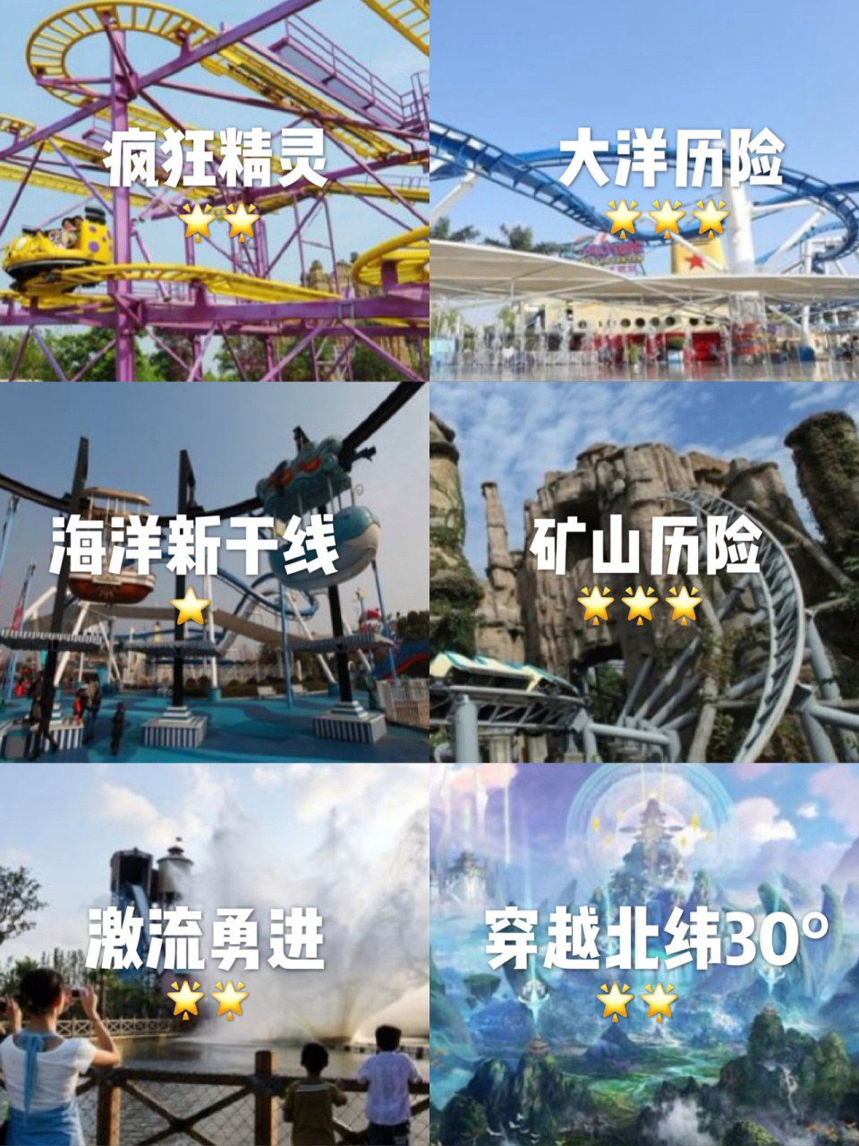 上海松江欢乐谷超全攻略!7h刷15个项目 99旋转木马 限高1.