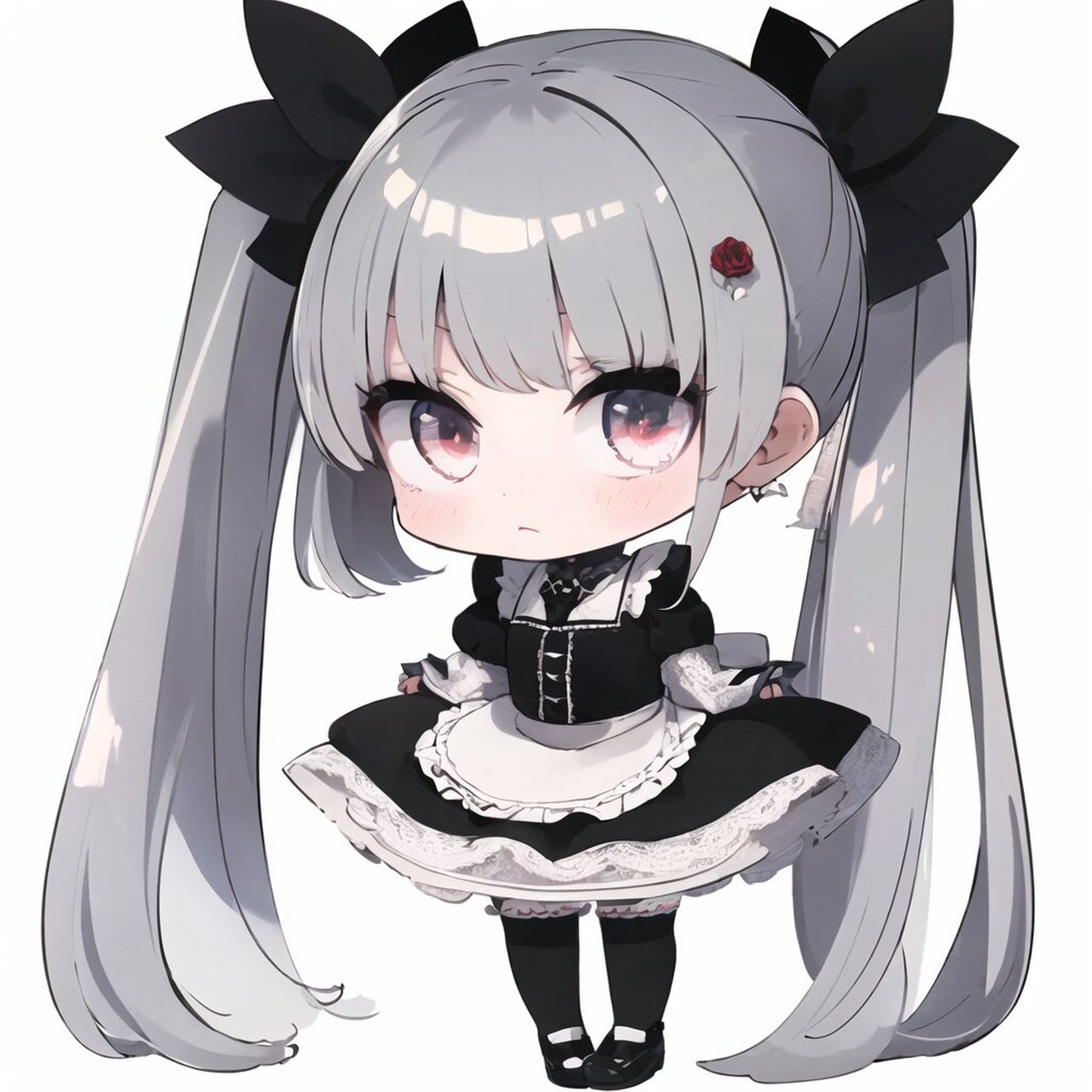 q版女仆 关键词02 q版小人02 女仆02 02#ai绘画#0202