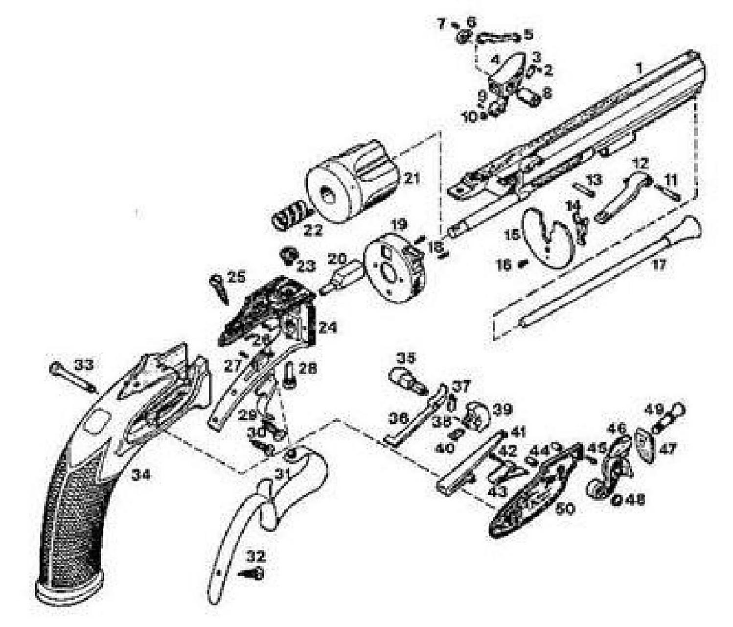 燧发枪枪机及点火方式与枪体详细分解