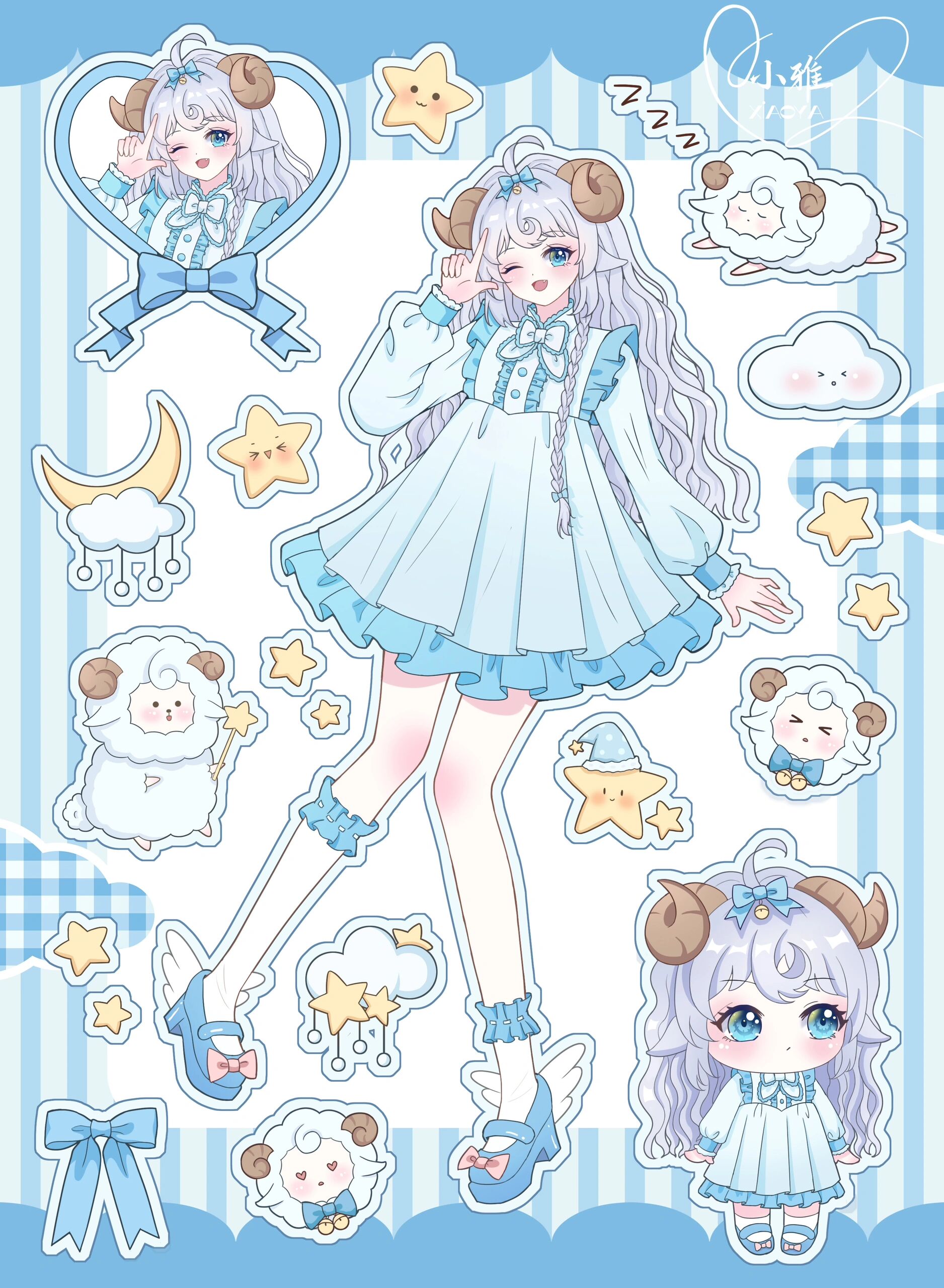 原创12星座贴纸合集 历经一个月的时长画完了所有,浅发个合集  各领域