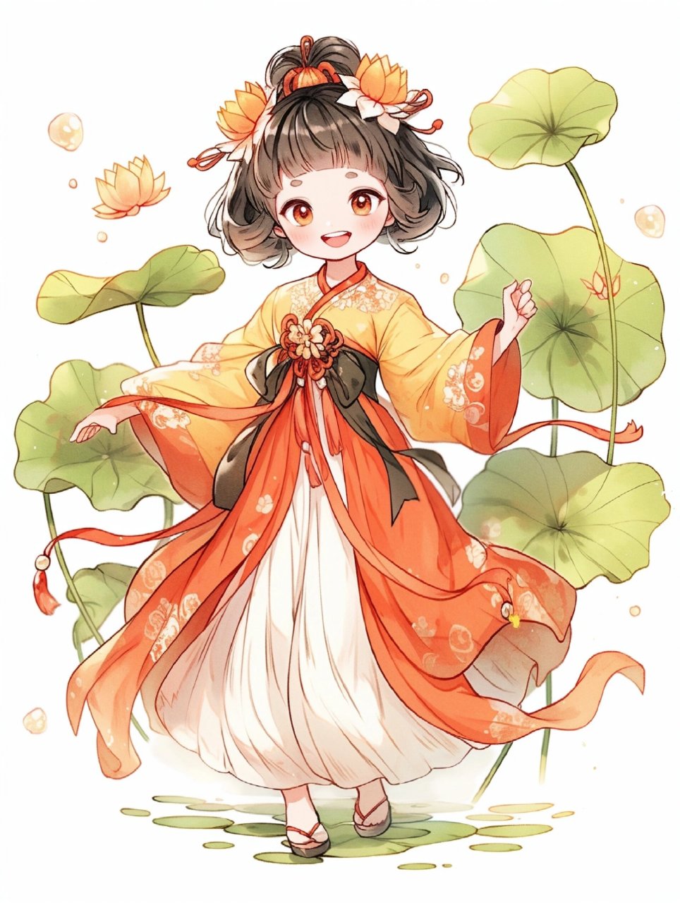 古风立绘十二花神之荷花