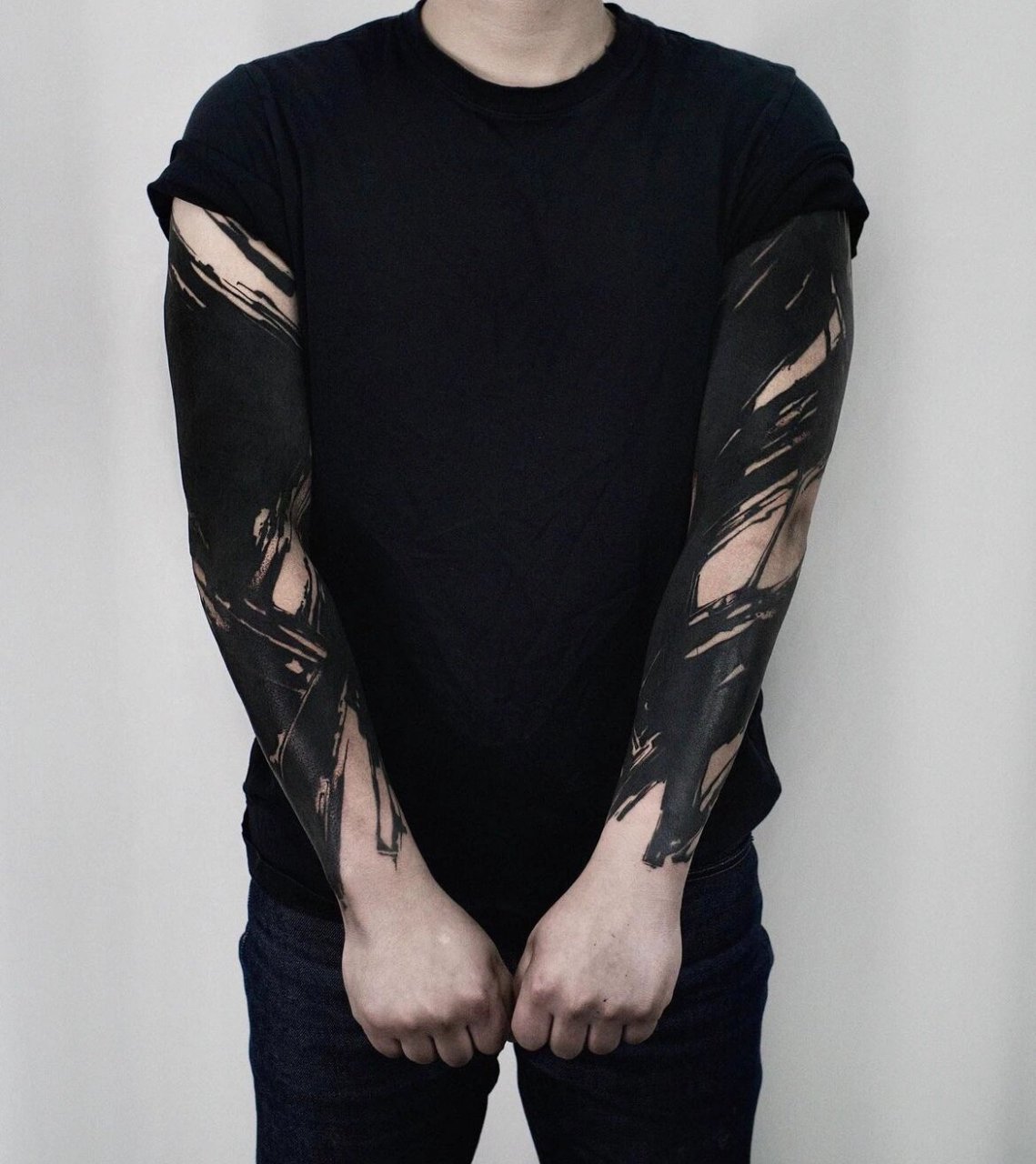 黑臂|纹身|刷黑臂参考|男士手臂纹身