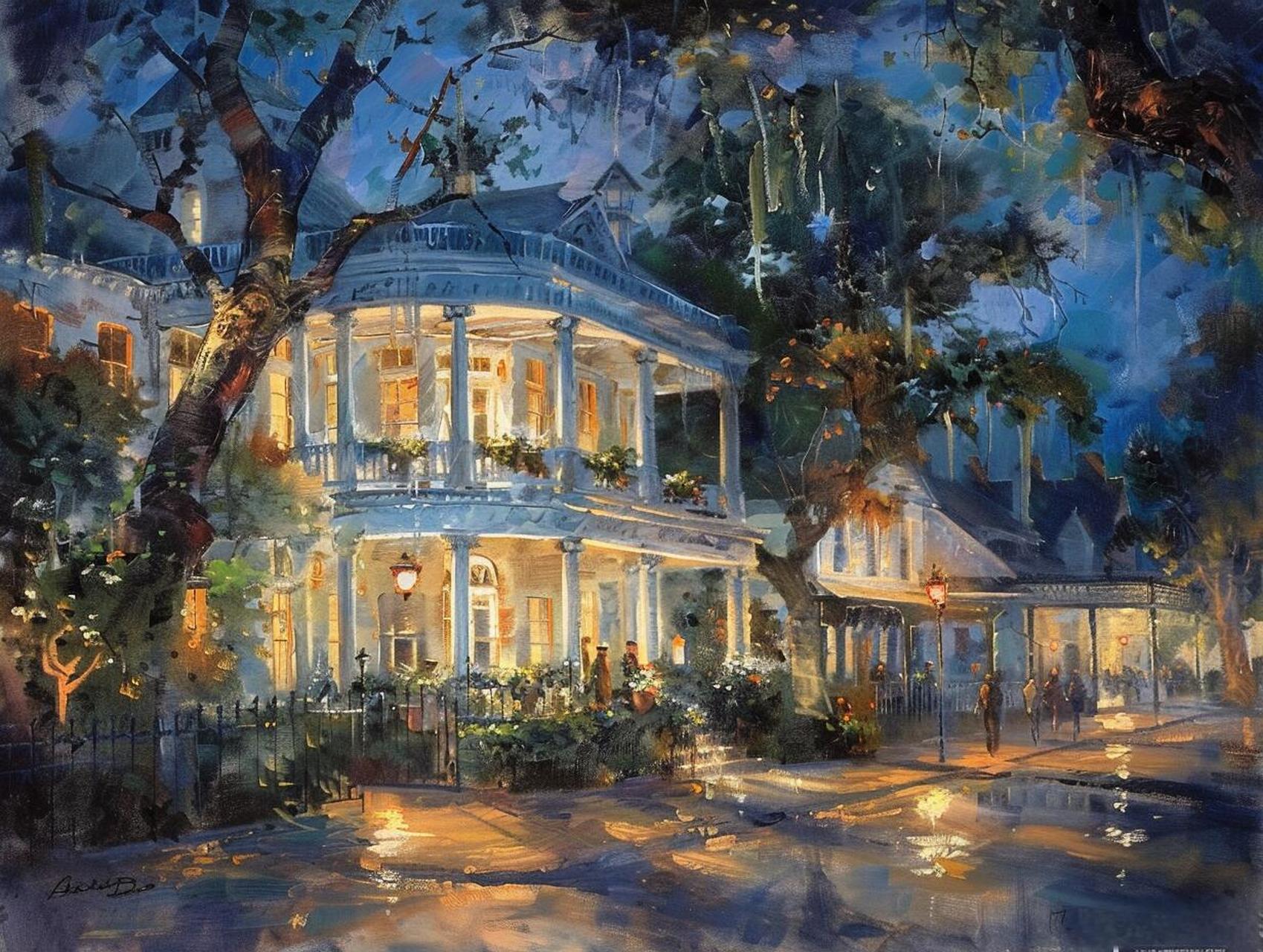 ai油画|宁静的夜晚