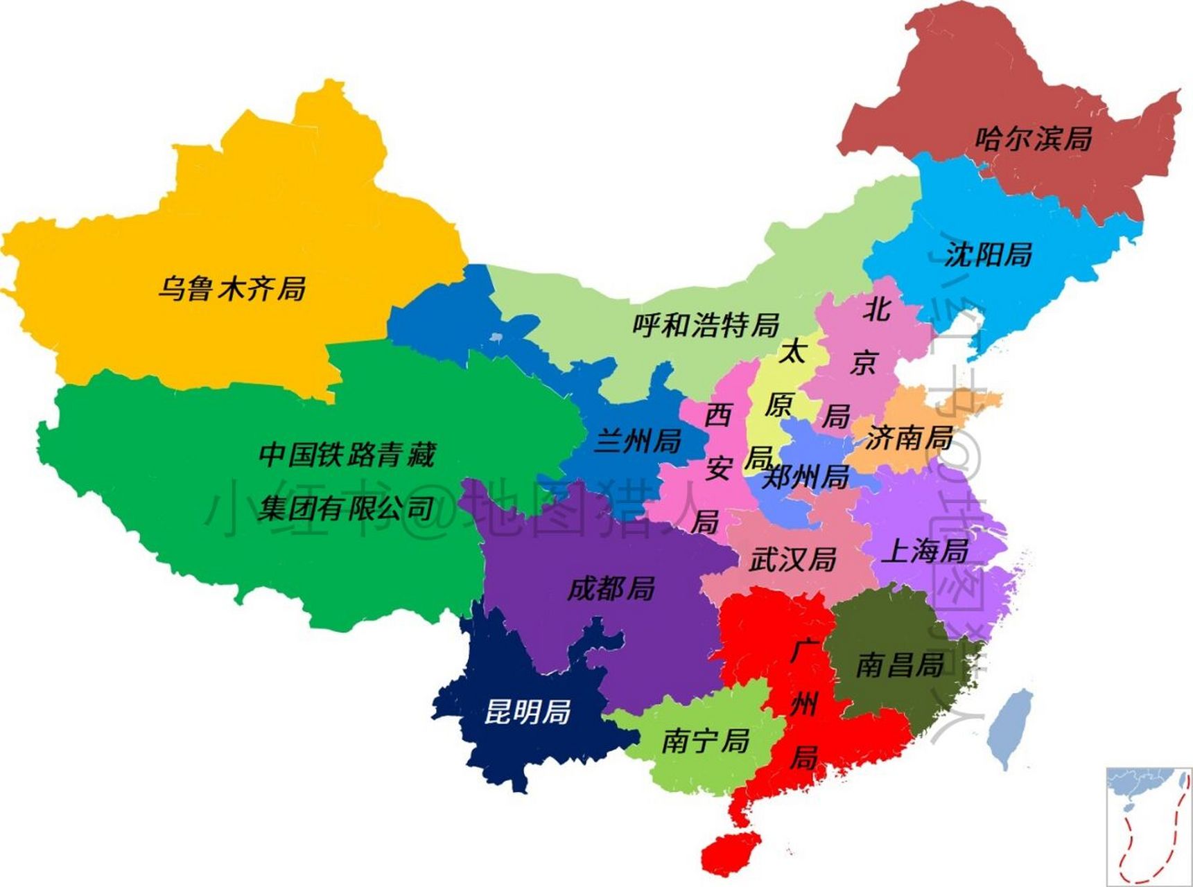 中国铁路局划分图图片
