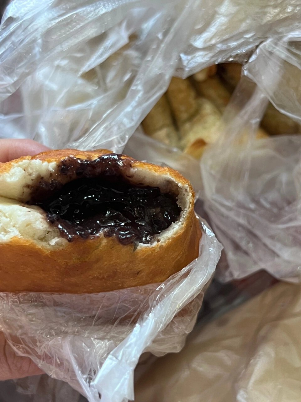 慈溪美食 逍林卫生院附近的古早小吃 谁能拒绝这么多豆沙馅的油饺