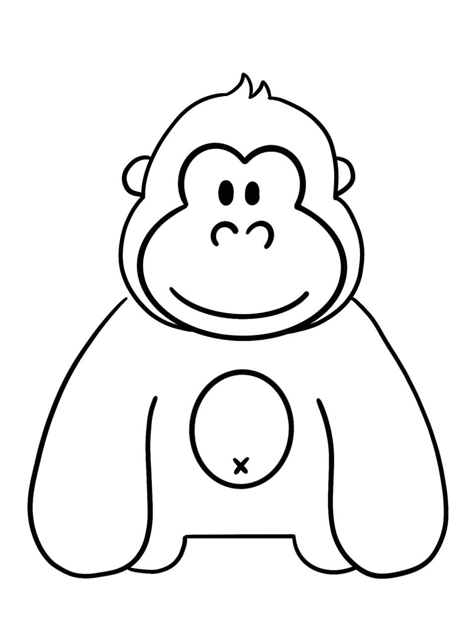大猩猩画法图片