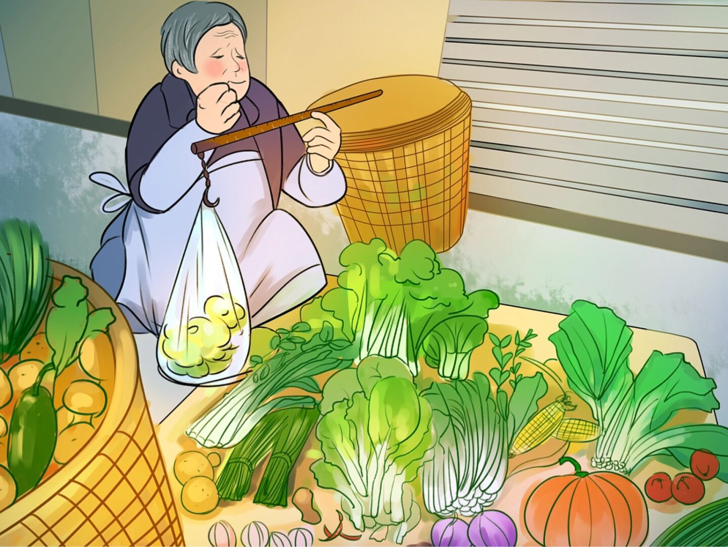 摆摊插画|一起来摆摊卖西瓜啦