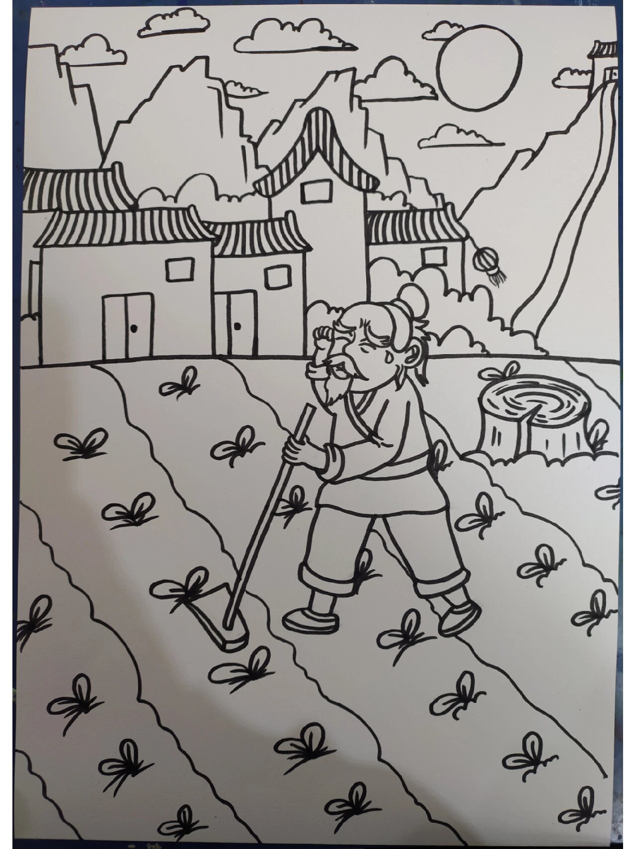 悯农,诗配画