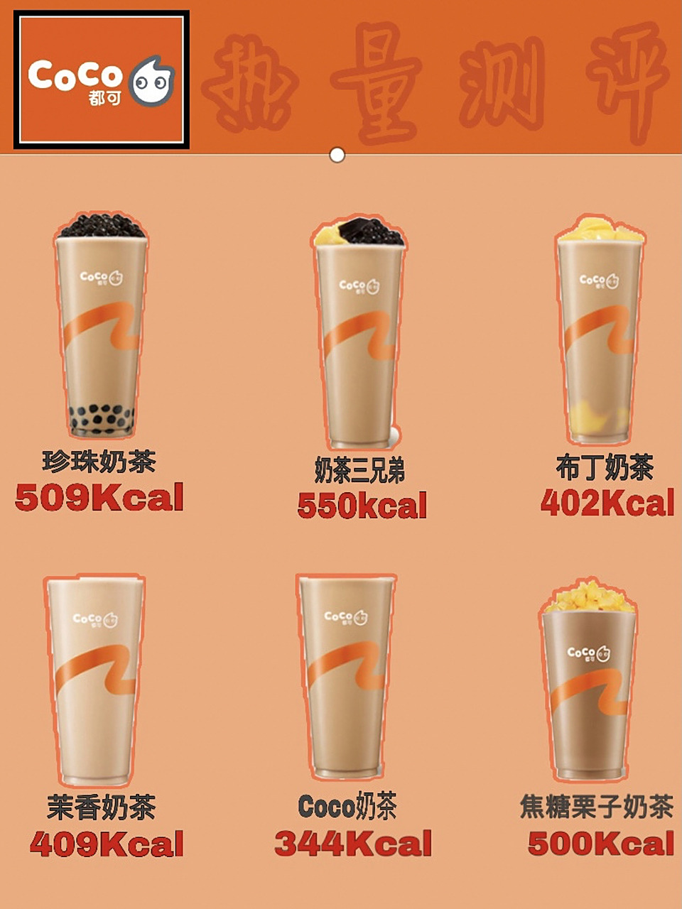 04coco奶茶热量测评 每周必喝的coco来喽～整理了11566815