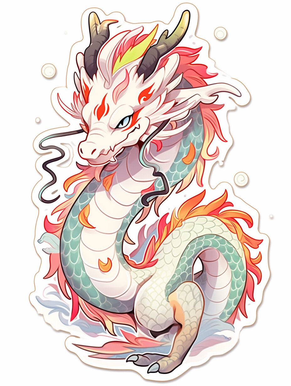 2024国风龙年插画/可爱卡通龙形象/龙年ip