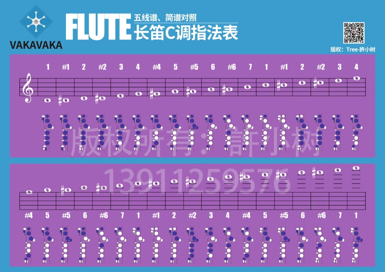 长笛指法表c调