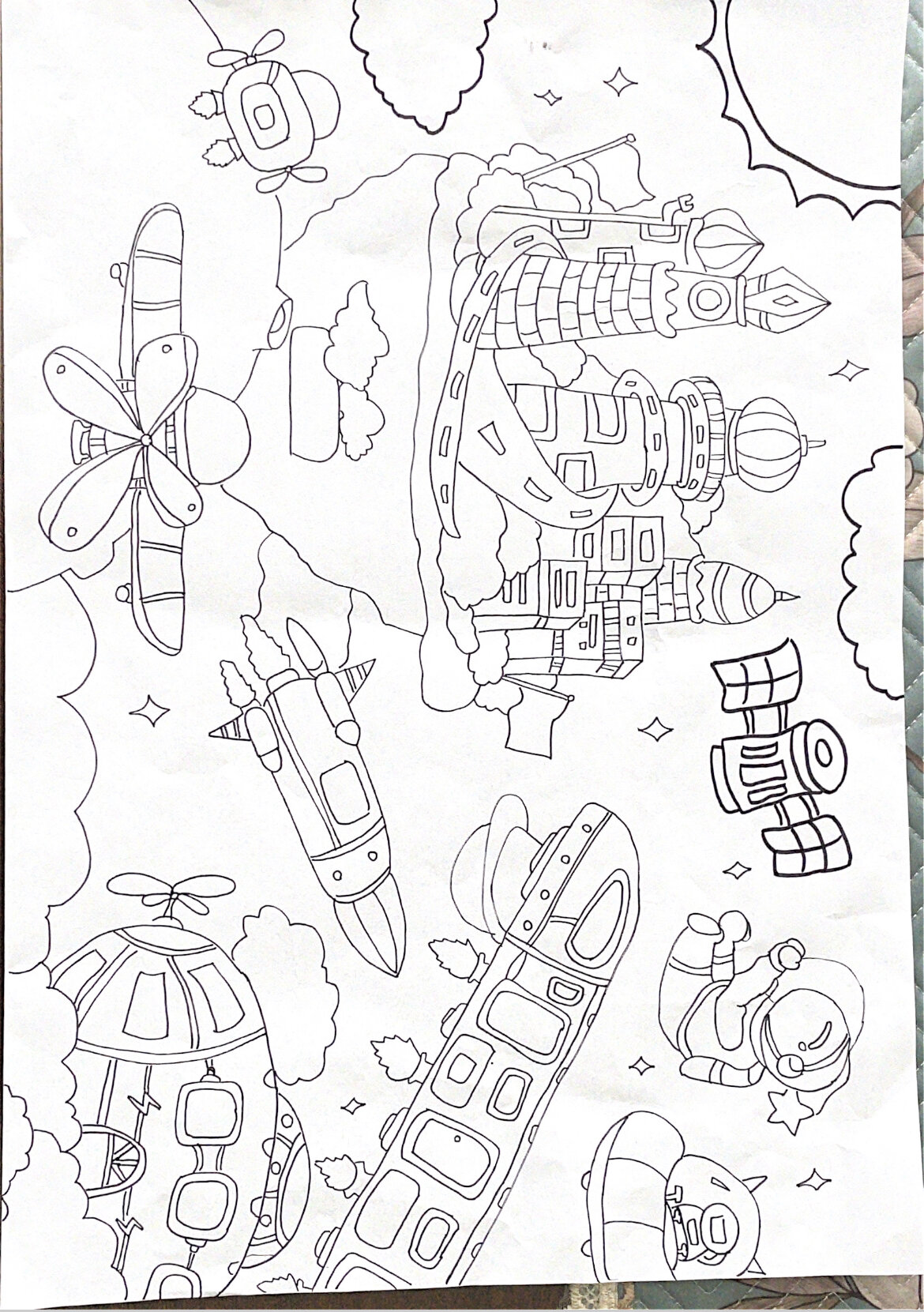 a3纸 画了一天