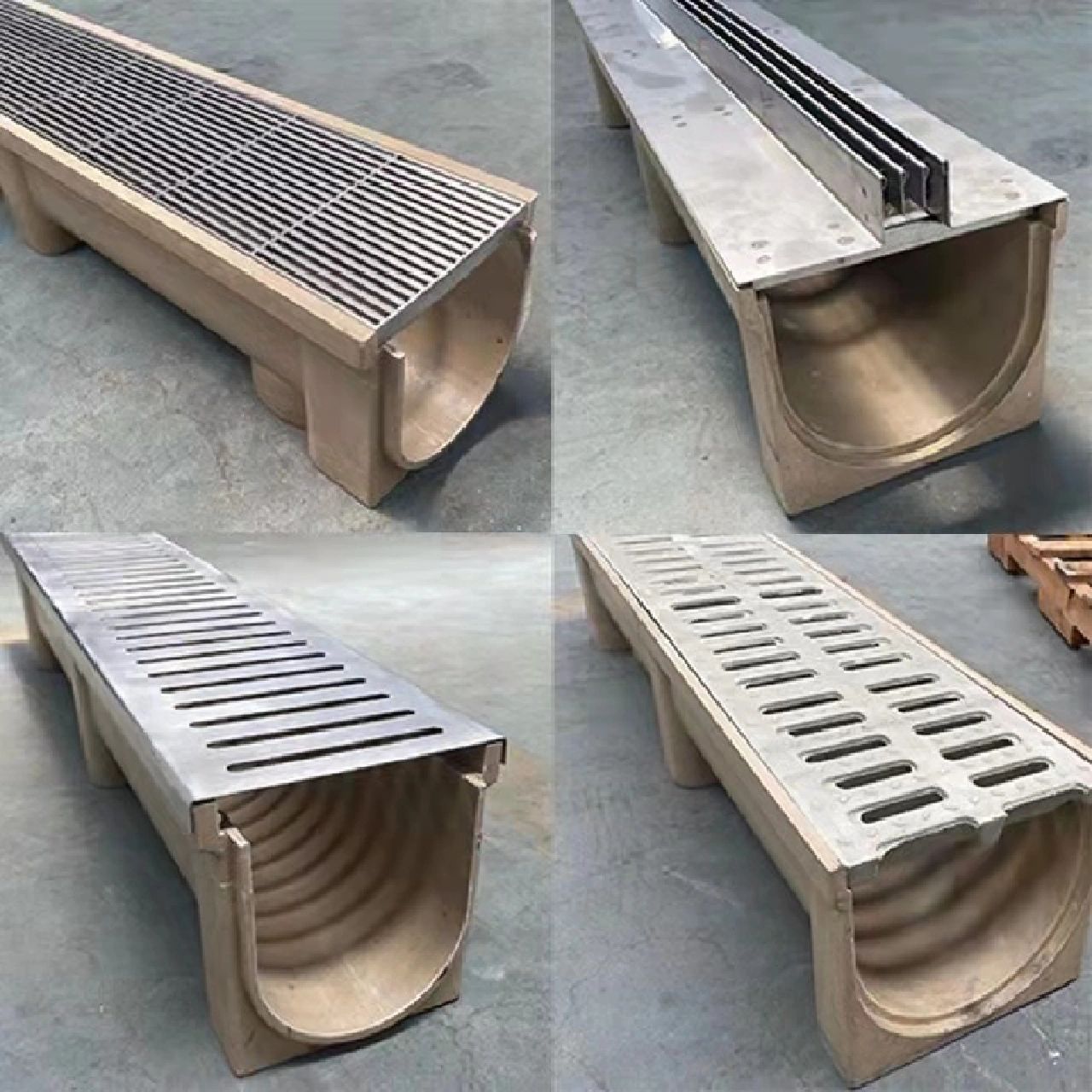 排水沟盖板排水沟槽u型槽排水 树脂线性排水沟u型槽盖板缝隙式排水沟