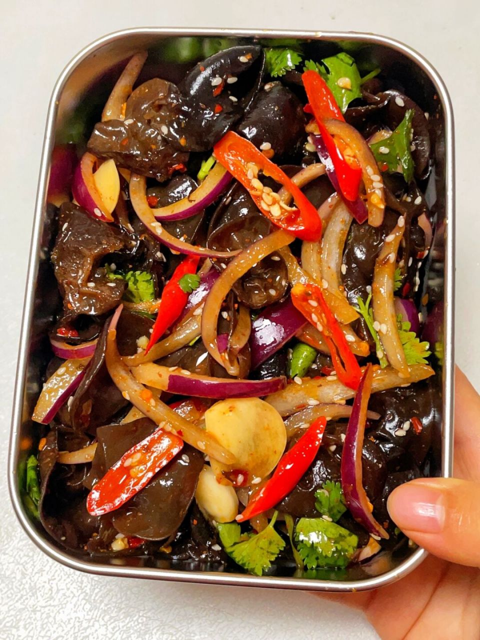 我姐点名要吃的凉拌木耳,5分钟就可以搞定一大盘!