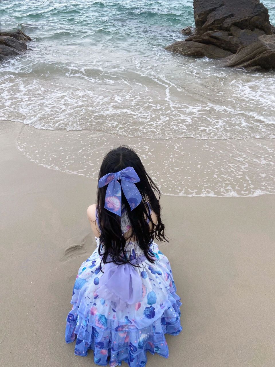 ap贝壳是最适合穿去看海的lo裙了吧 ap渐变贝壳真的太米啦!