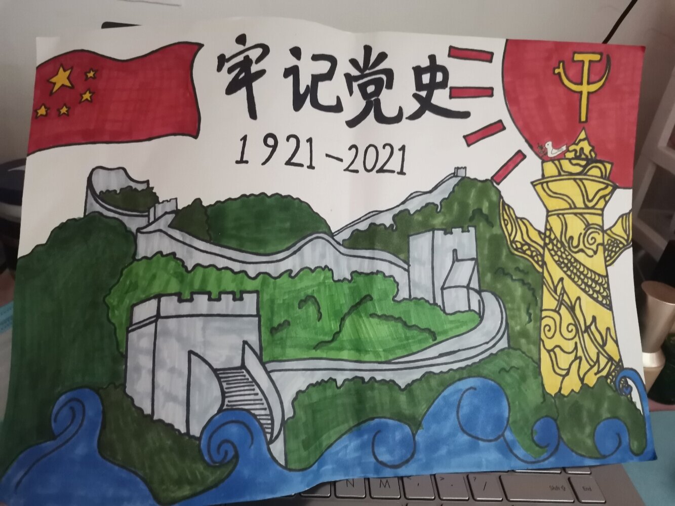 牢记党史手抄报!