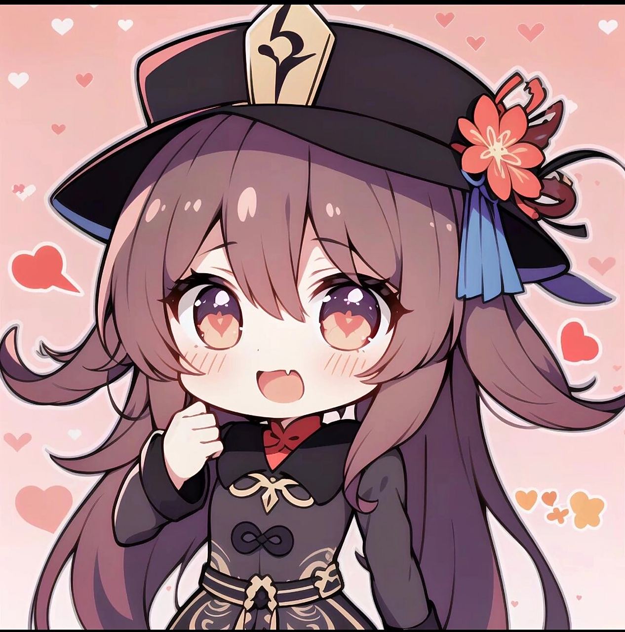 原神胡桃 胡桃q版头像来啦～宝子们快来收藏起来吧～ 图片来源:网络